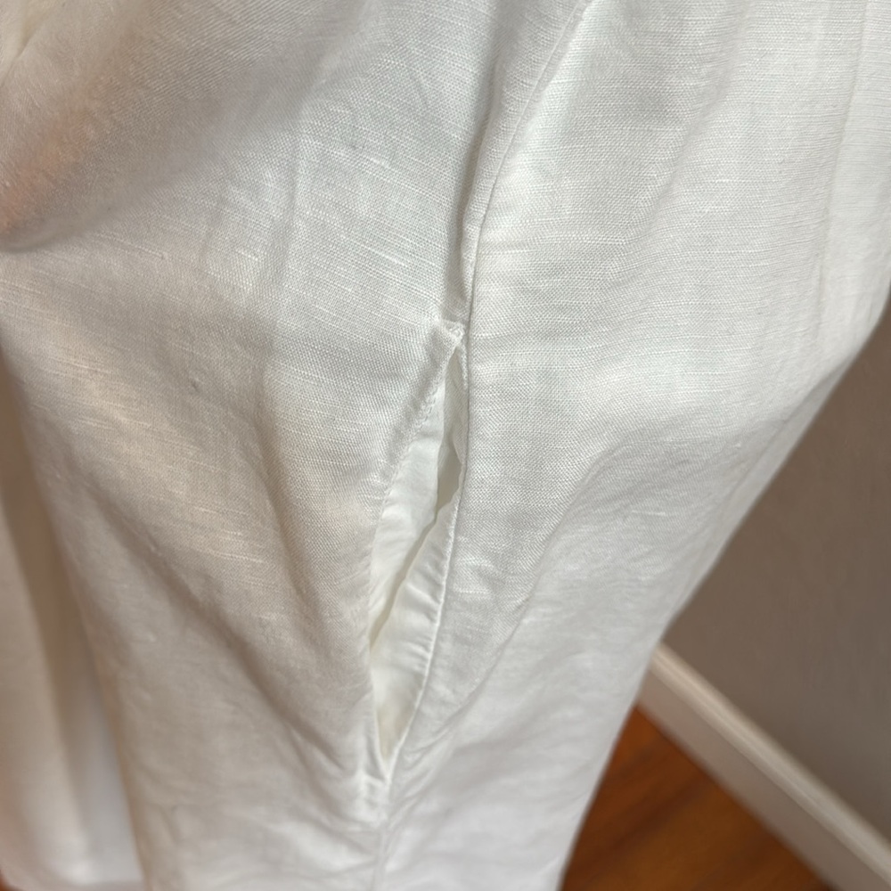 J. Crew White Dress‎ with Yellow and Red Embroidery - Picture 3 of 6